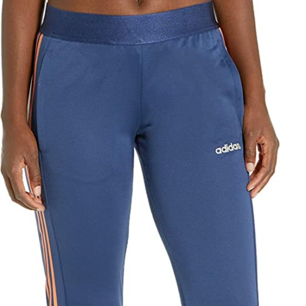 🆕adidas Women's Sereno 19 Track Pants, Tech Indigo/Sand, Brand NEW, NWT